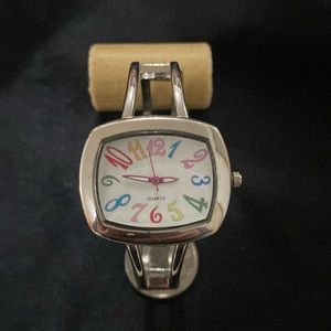 Colorful Silver Stainless Steel Quart Women’s Watch